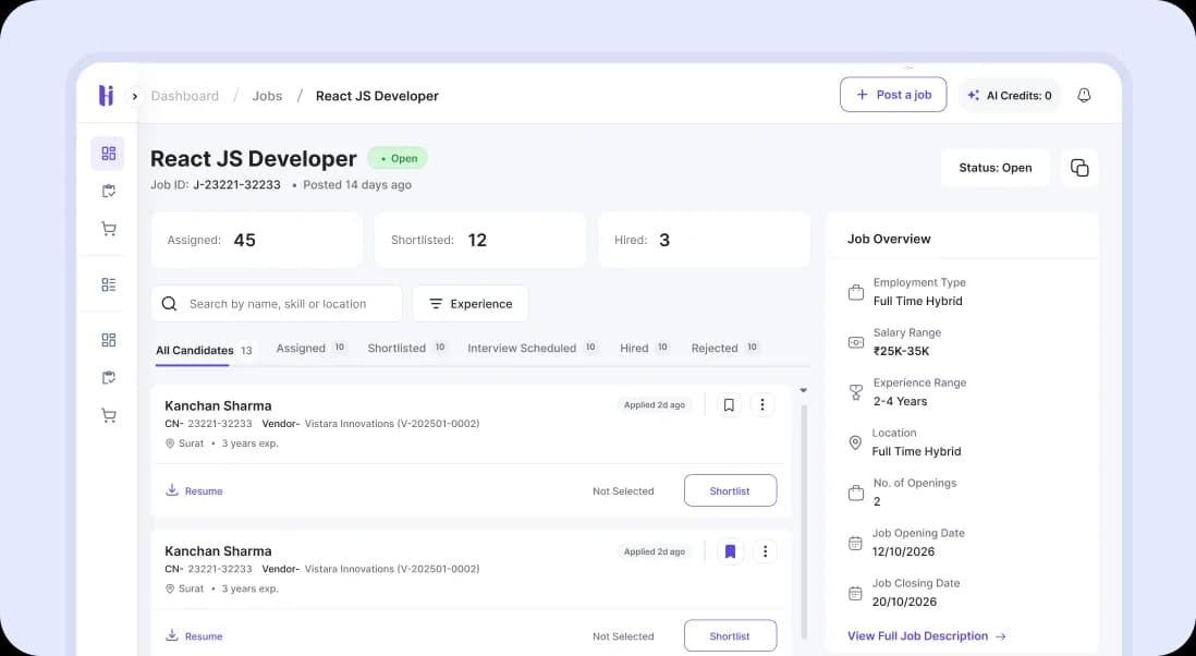 Faster hiring through parallel sourcing
