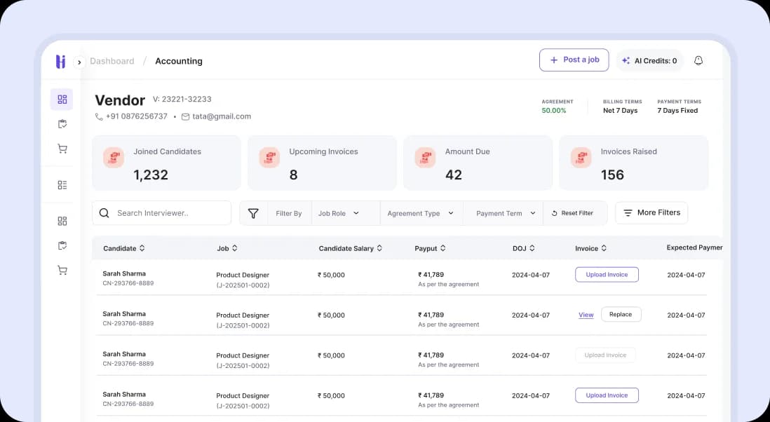 Transparent billing and payouts