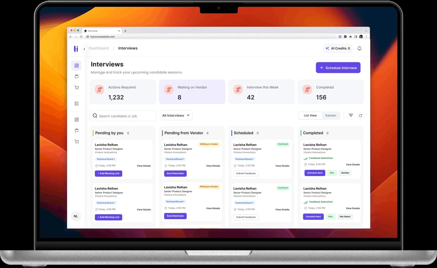Interviews Are Managed