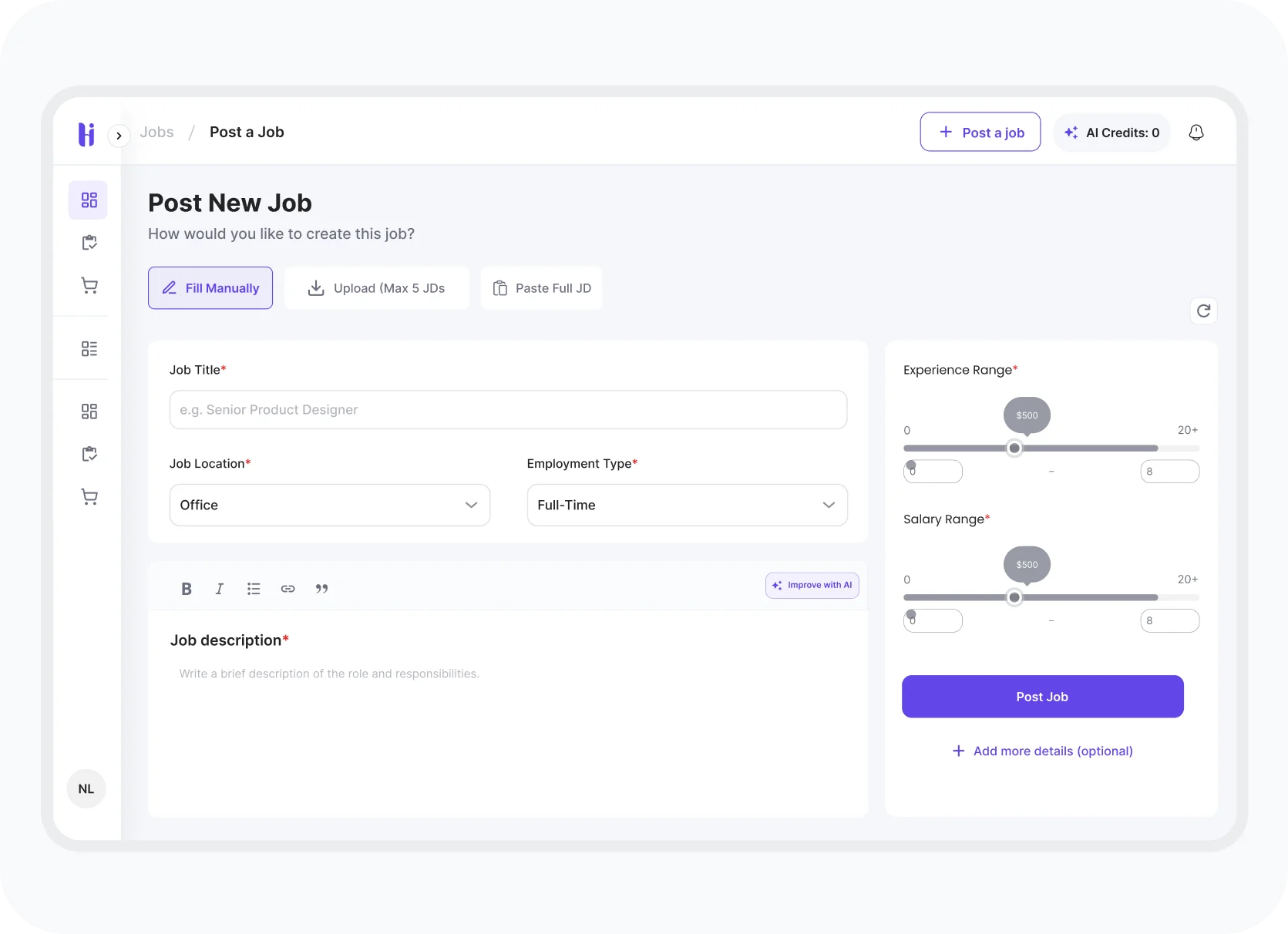 Create a Job Posting