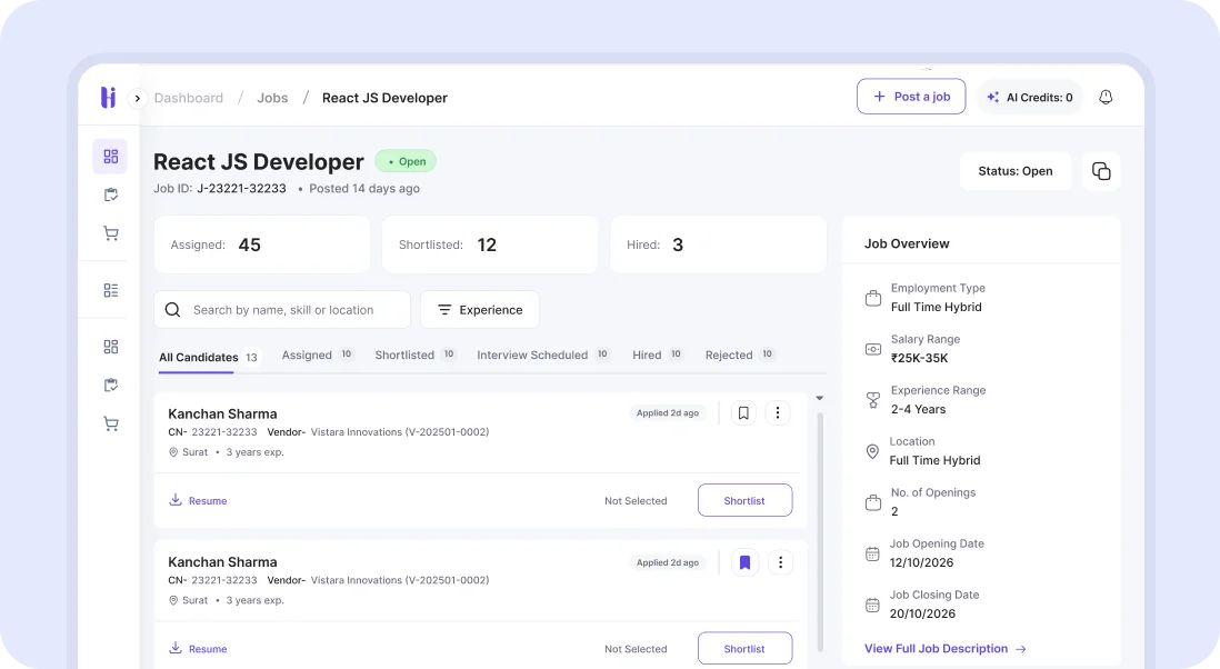 Faster hiring through parallel sourcing