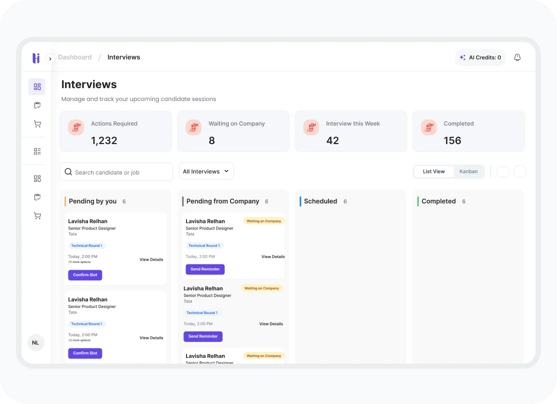 Track Interviews & Decisions